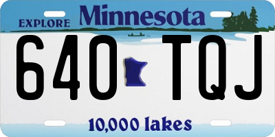 MN license plate 640TQJ