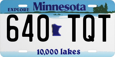 MN license plate 640TQT