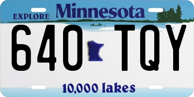 MN license plate 640TQY