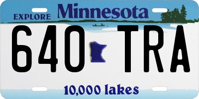 MN license plate 640TRA