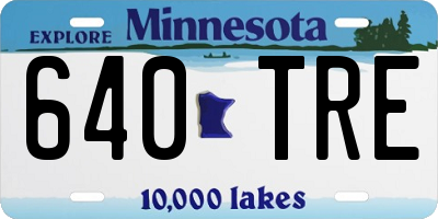 MN license plate 640TRE