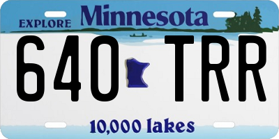 MN license plate 640TRR
