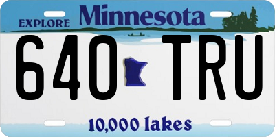 MN license plate 640TRU