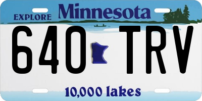 MN license plate 640TRV