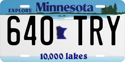 MN license plate 640TRY
