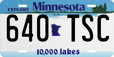 MN license plate 640TSC