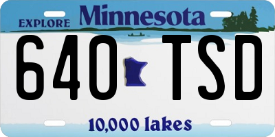 MN license plate 640TSD