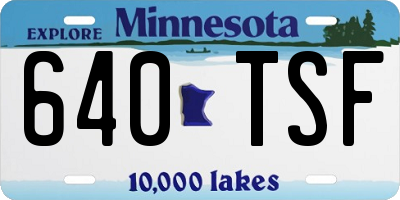 MN license plate 640TSF