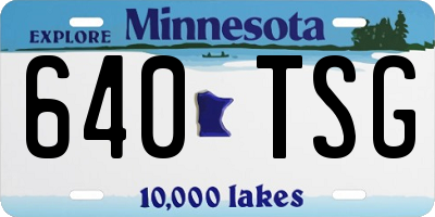 MN license plate 640TSG