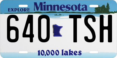 MN license plate 640TSH