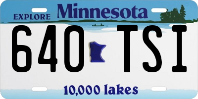 MN license plate 640TSI