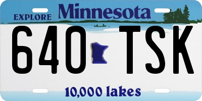 MN license plate 640TSK