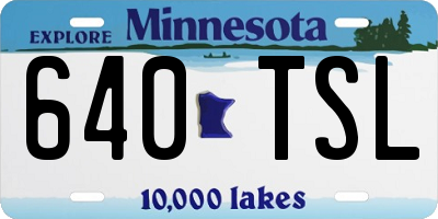 MN license plate 640TSL