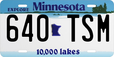 MN license plate 640TSM