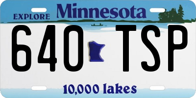 MN license plate 640TSP