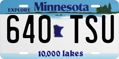 MN license plate 640TSU