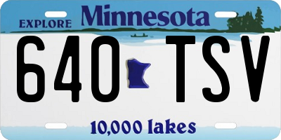 MN license plate 640TSV
