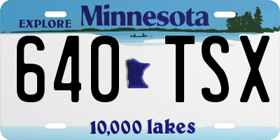 MN license plate 640TSX