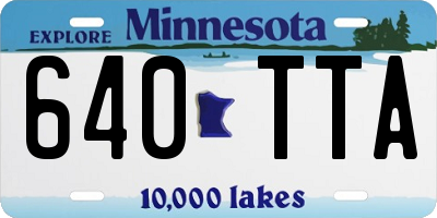 MN license plate 640TTA