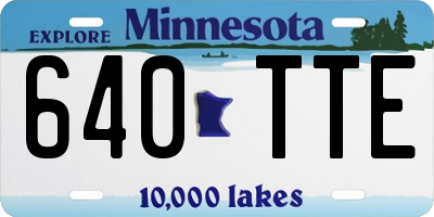 MN license plate 640TTE