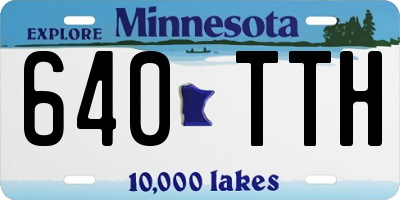 MN license plate 640TTH
