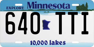 MN license plate 640TTI