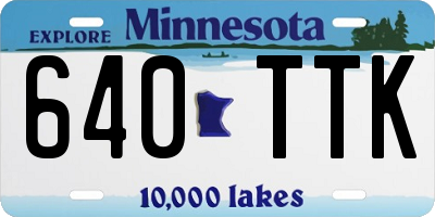 MN license plate 640TTK