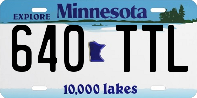 MN license plate 640TTL