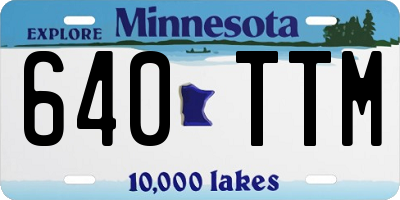 MN license plate 640TTM