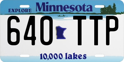 MN license plate 640TTP
