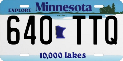 MN license plate 640TTQ