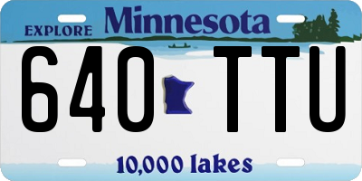 MN license plate 640TTU