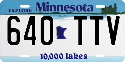 MN license plate 640TTV