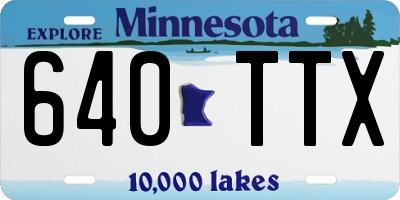 MN license plate 640TTX