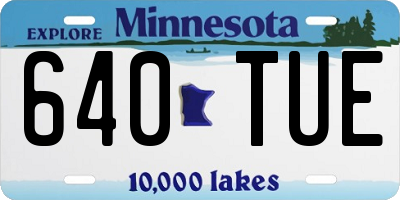 MN license plate 640TUE