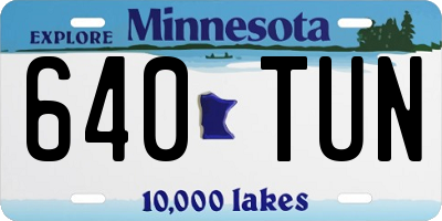 MN license plate 640TUN