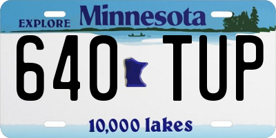 MN license plate 640TUP