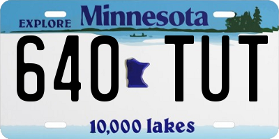 MN license plate 640TUT