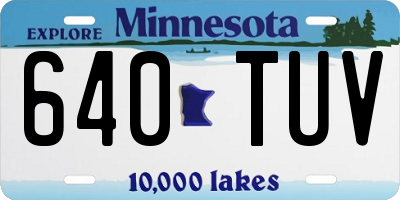MN license plate 640TUV