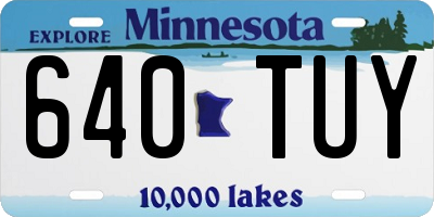 MN license plate 640TUY