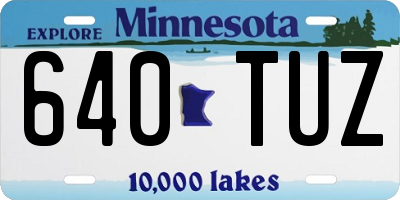 MN license plate 640TUZ