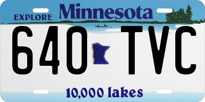 MN license plate 640TVC