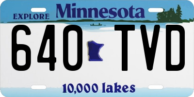 MN license plate 640TVD