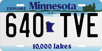 MN license plate 640TVE