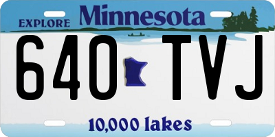 MN license plate 640TVJ