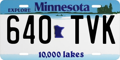 MN license plate 640TVK