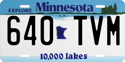 MN license plate 640TVM