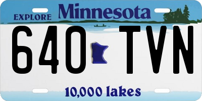 MN license plate 640TVN