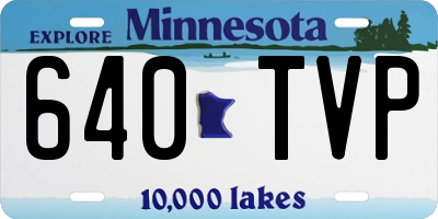 MN license plate 640TVP