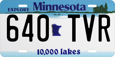 MN license plate 640TVR